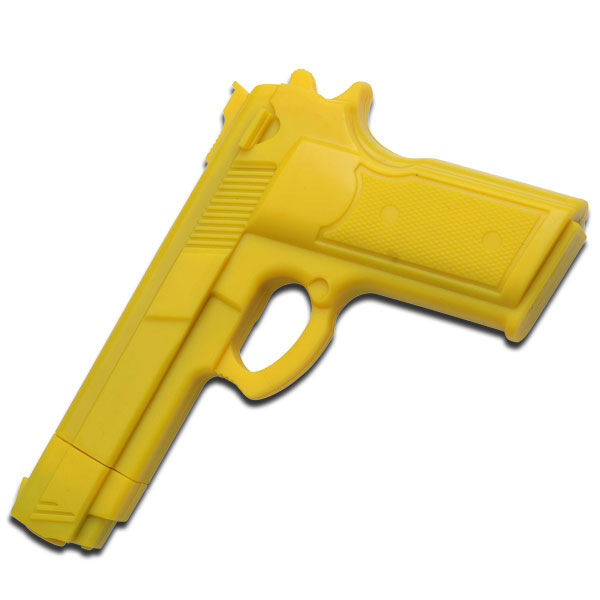 7" YELLOW RUBBER TRAINING GUN Police Dummy Non Firing Real And Look Feel 